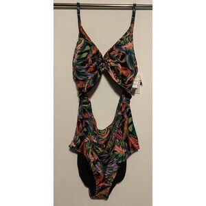 Time and Tru Women's Ladies 3X Tropical Island Cruise 1 Piece Swimsuit NEW NWT